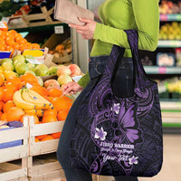 Personalised Fibromyalgia Awareness Month Grocery Bag Fibro Warrior Strength In Every Struggle