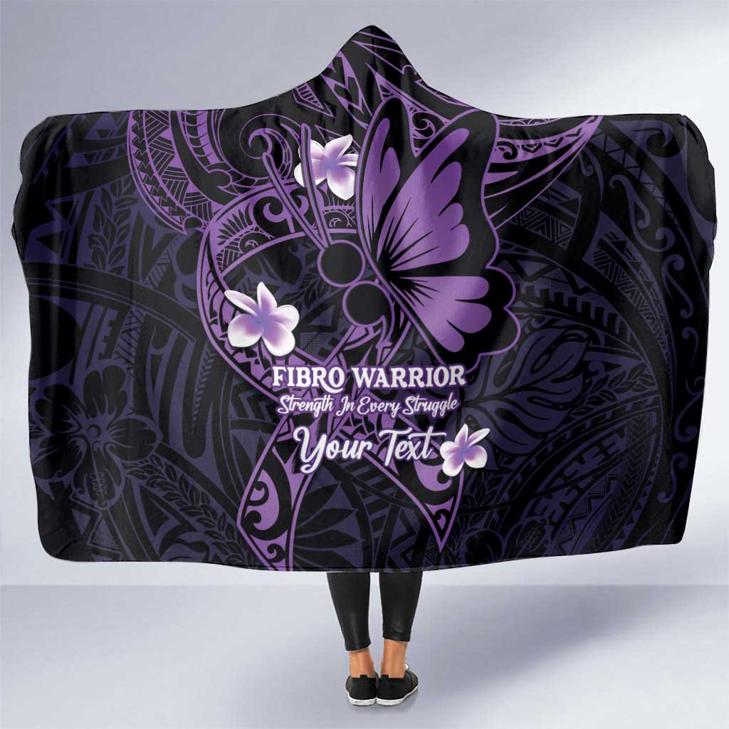 Personalised Fibromyalgia Awareness Month Hooded Blanket Fibro Warrior Strength In Every Struggle