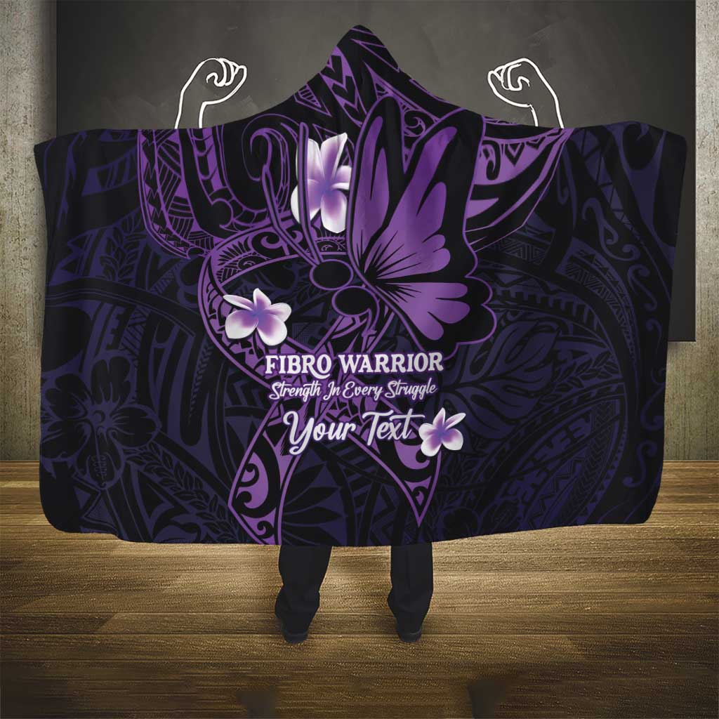 Personalised Fibromyalgia Awareness Month Hooded Blanket Fibro Warrior Strength In Every Struggle