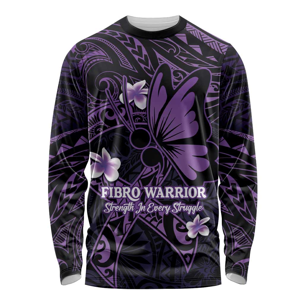 Personalised Fibromyalgia Awareness Month Long Sleeve Shirt Fibro Warrior Strength In Every Struggle