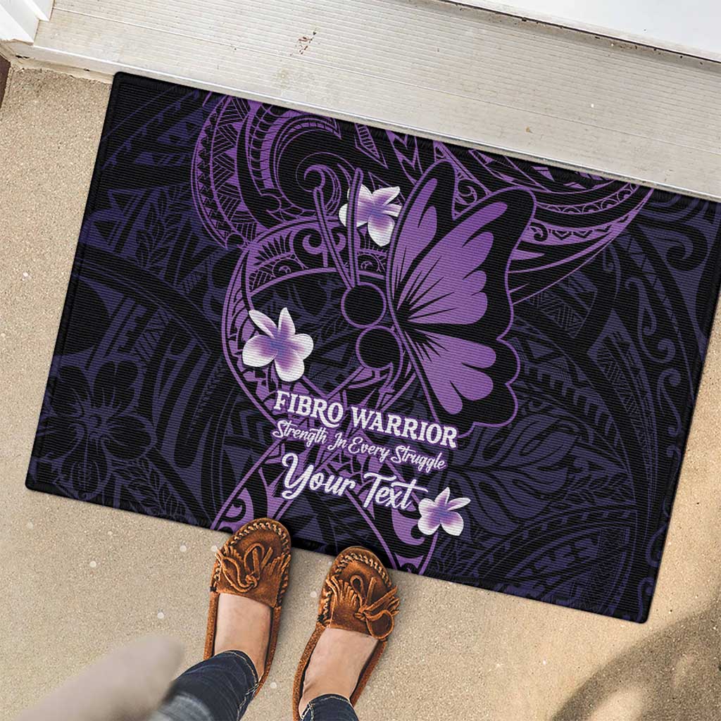 Personalised Fibromyalgia Awareness Month Rubber Doormat Fibro Warrior Strength In Every Struggle
