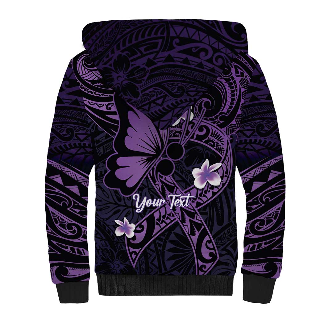 Personalised Fibromyalgia Awareness Month Sherpa Hoodie Fibro Warrior Strength In Every Struggle