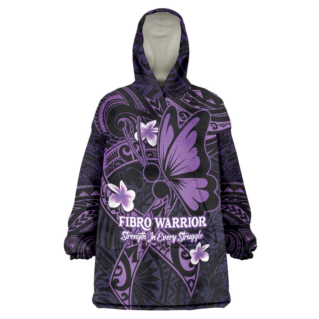 Personalised Fibromyalgia Awareness Month Wearable Blanket Hoodie Fibro Warrior Strength In Every Struggle