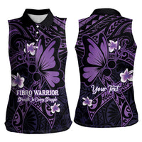 Personalised Fibromyalgia Awareness Month Women Sleeveless Polo Shirt Fibro Warrior Strength In Every Struggle