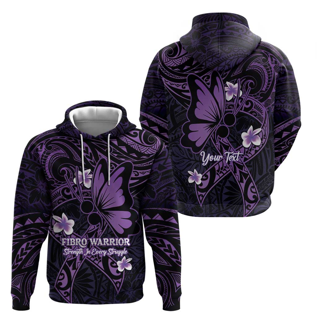 Personalised Fibromyalgia Awareness Month Zip Hoodie Fibro Warrior Strength In Every Struggle