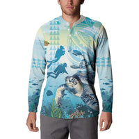 Personalized Snorkeling Hawaii Button Sweatshirt Ocean Lover Hawaiian Kakau Honu Turtle