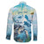 Personalized Snorkeling Hawaii Family Matching Off The Shoulder Long Sleeve Dress and Hawaiian Shirt Ocean Lover Hawaiian Kakau Honu Turtle