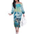 Personalized Snorkeling Hawaii Family Matching Off The Shoulder Long Sleeve Dress and Hawaiian Shirt Ocean Lover Hawaiian Kakau Honu Turtle