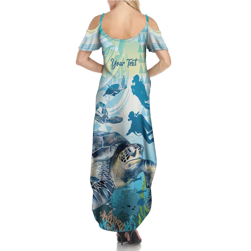 Personalized Snorkeling Hawaii Family Matching Summer Maxi Dress and Hawaiian Shirt Ocean Lover Hawaiian Kakau Honu Turtle