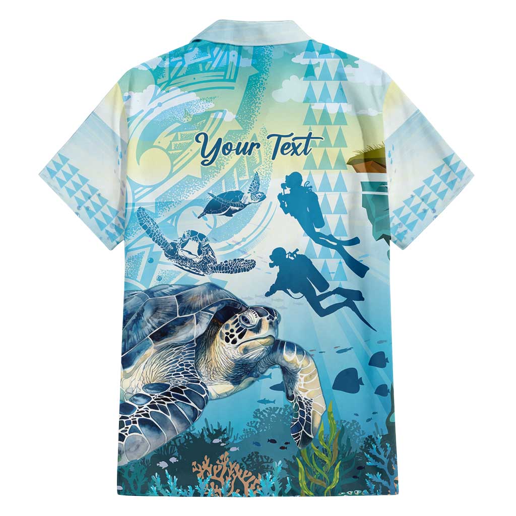 Personalized Snorkeling Hawaii Family Matching Tank Maxi Dress and Hawaiian Shirt Ocean Lover Hawaiian Kakau Honu Turtle