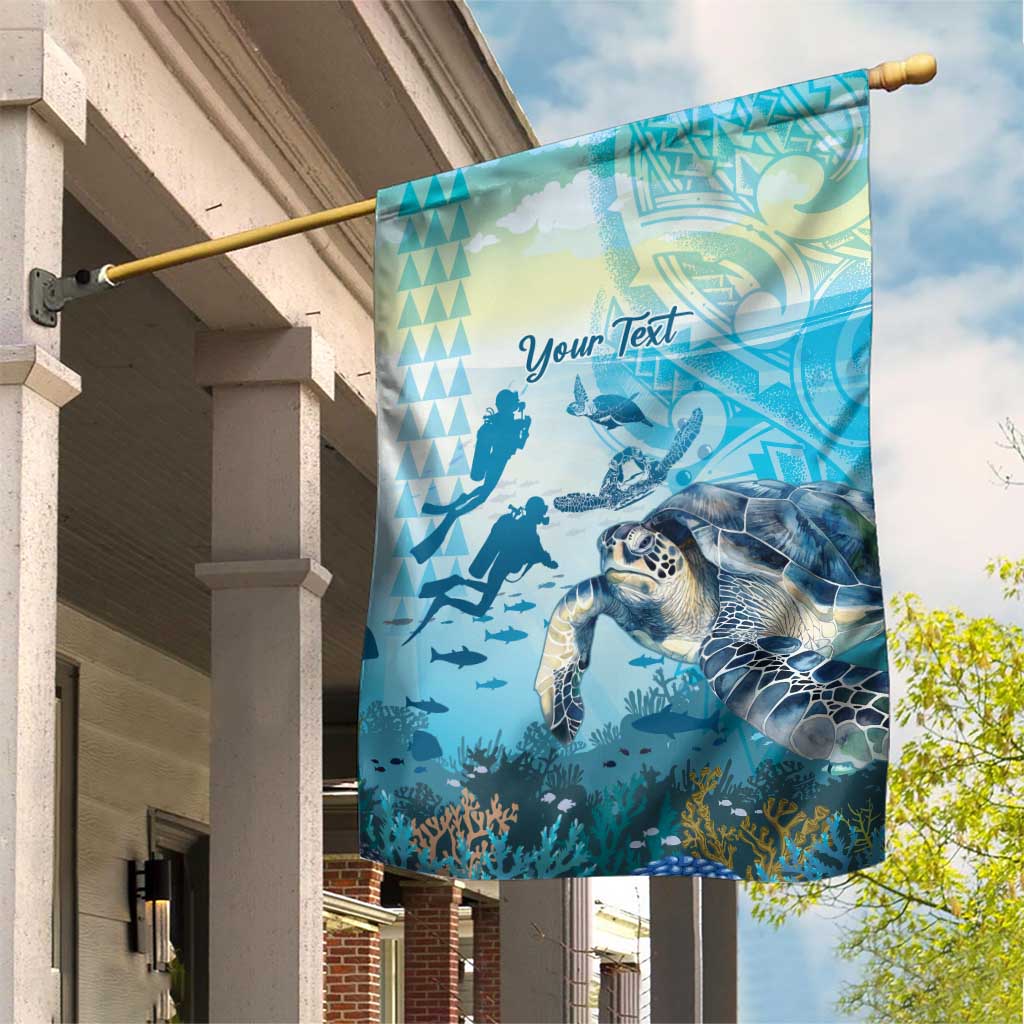 Personalized Snorkeling Hawaii Garden Flag Ocean Lover Hawaiian Kakau Honu Turtle