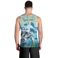 Personalized Snorkeling Hawaii Men Tank Top Ocean Lover Hawaiian Kakau Honu Turtle