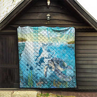 Personalized Snorkeling Hawaii Quilt Ocean Lover Hawaiian Kakau Honu Turtle