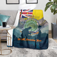 Niue ANZAC Day Blanket We Will Remember Them Camouflage Style