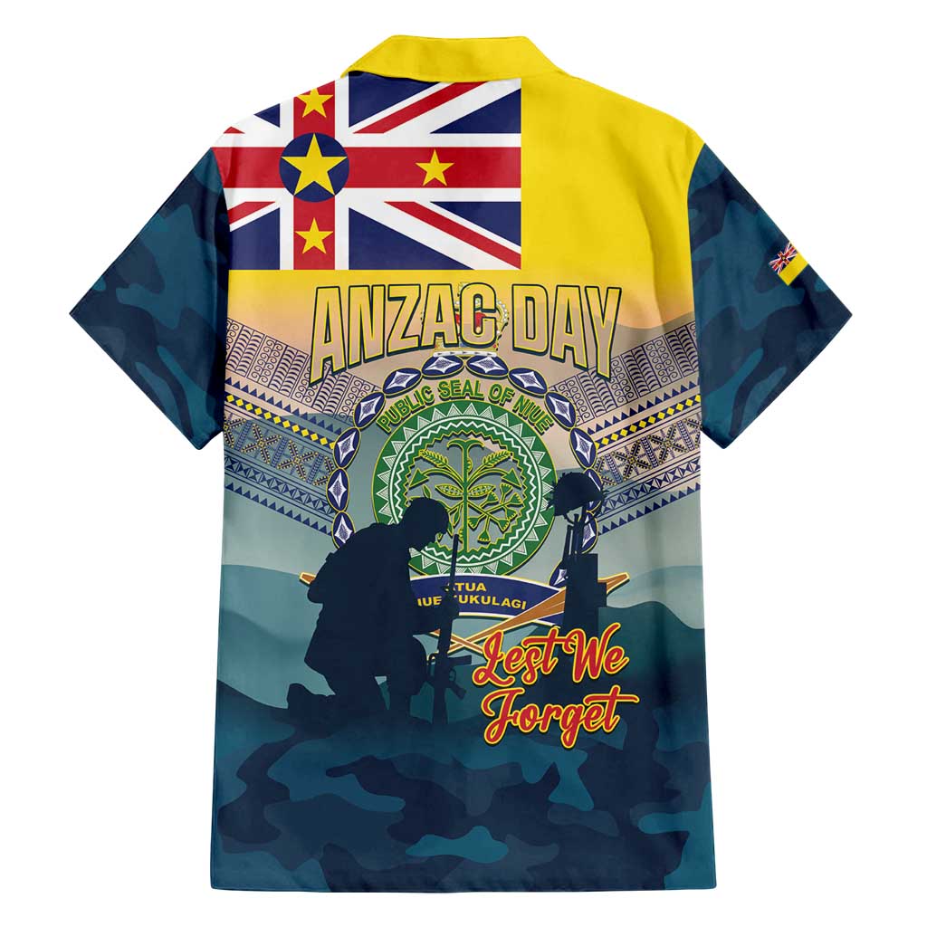 Niue ANZAC Day Family Matching Puletasi and Hawaiian Shirt We Will Remember Them Camouflage Style