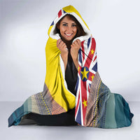 Niue ANZAC Day Hooded Blanket We Will Remember Them Camouflage Style