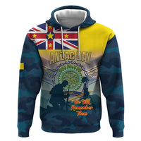 Niue ANZAC Day Hoodie We Will Remember Them Camouflage Style LT14 Pullover Hoodie Yellow - Polynesian Pride