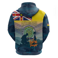 Niue ANZAC Day Hoodie We Will Remember Them Camouflage Style LT14 - Polynesian Pride