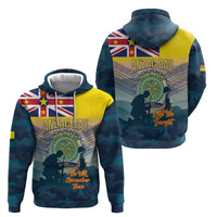 Niue ANZAC Day Hoodie We Will Remember Them Camouflage Style LT14 - Polynesian Pride