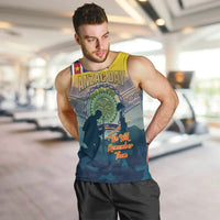 Niue ANZAC Day Men Tank Top We Will Remember Them Camouflage Style LT14 Yellow - Polynesian Pride