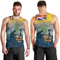 Niue ANZAC Day Men Tank Top We Will Remember Them Camouflage Style LT14 - Polynesian Pride