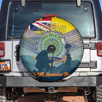 Niue ANZAC Day Spare Tire Cover We Will Remember Them Camouflage Style