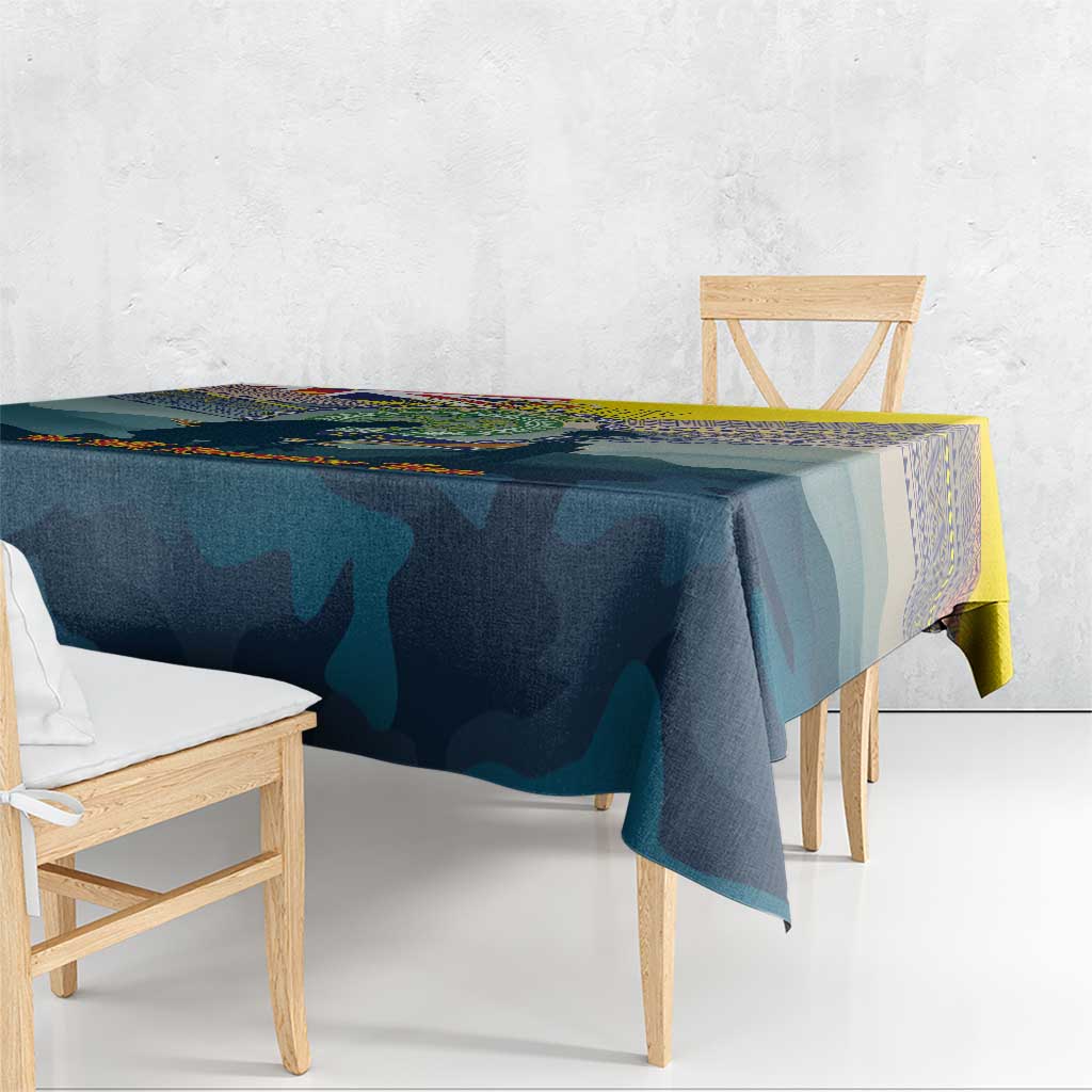 Niue ANZAC Day Tablecloth We Will Remember Them Camouflage Style