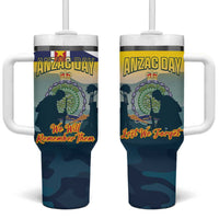 Niue ANZAC Day Tumbler With Handle We Will Remember Them Camouflage Style LT14 One Size: 40 oz Yellow - Polynesian Pride