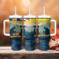 Niue ANZAC Day Tumbler With Handle We Will Remember Them Camouflage Style LT14 - Polynesian Pride