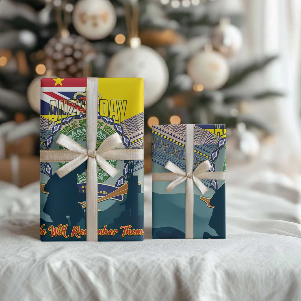 Niue ANZAC Day Wrapping Paper We Will Remember Them Camouflage Style LT14 - Polynesian Pride