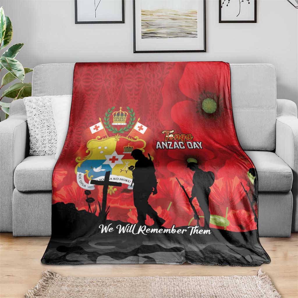 Tonga ANZAC Day Blanket Ngatu Pattern We Will Remember Them