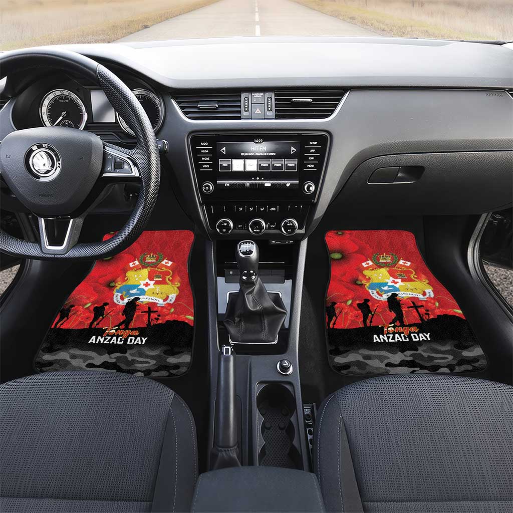 Tonga ANZAC Day Car Mats Ngatu Pattern We Will Remember Them