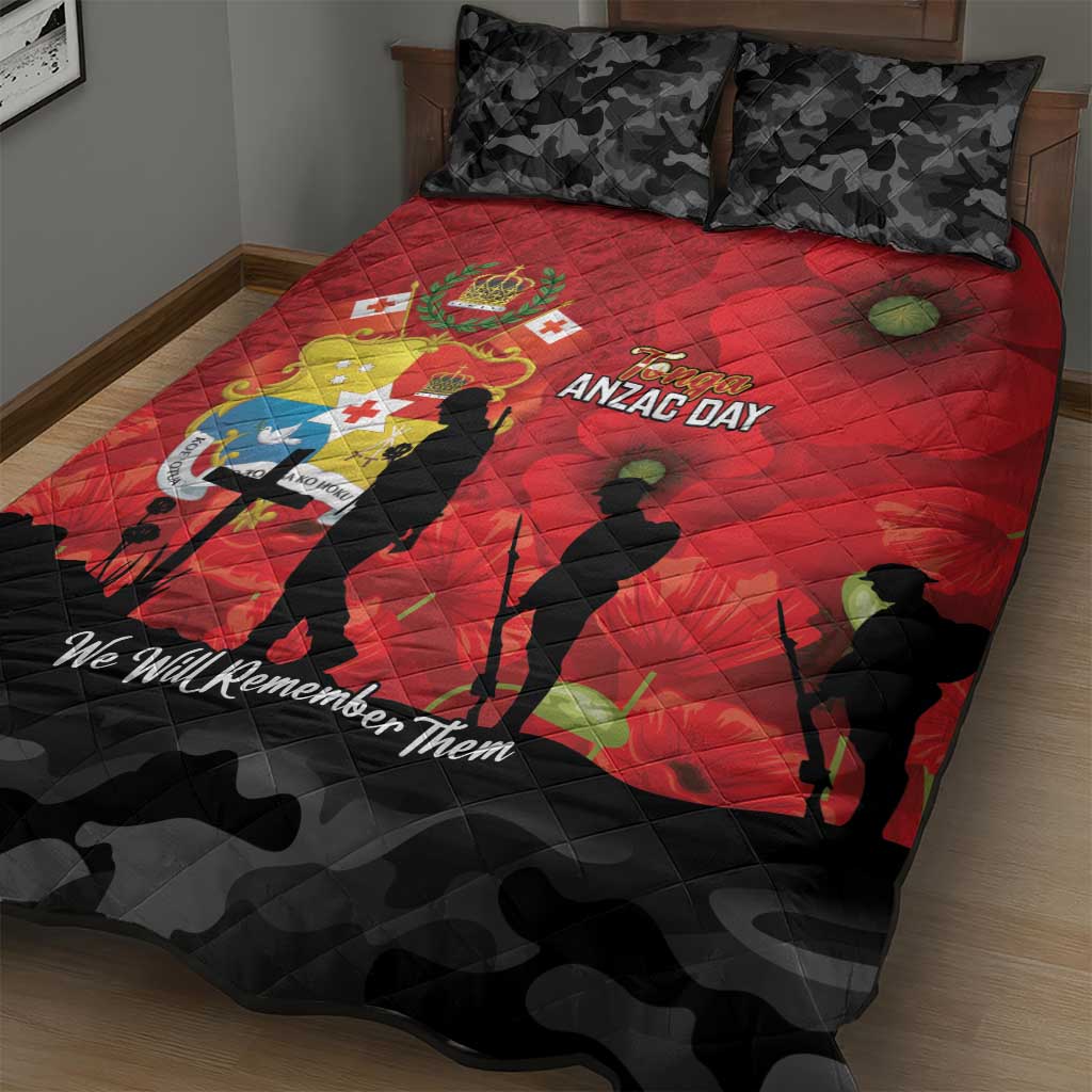 Tonga ANZAC Day Quilt Bed Set Ngatu Pattern We Will Remember Them LT14 - Polynesian Pride