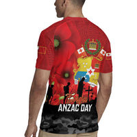 Tonga ANZAC Day Rugby Jersey Ngatu Pattern We Will Remember Them