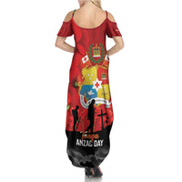 Tonga ANZAC Day Summer Maxi Dress Ngatu Pattern We Will Remember Them