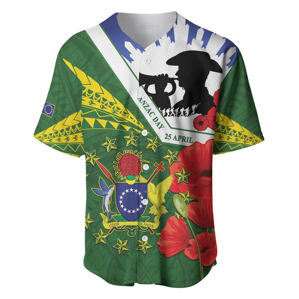 Cook Islands ANZAC Day Baseball Jersey Last Post Lest We Forget