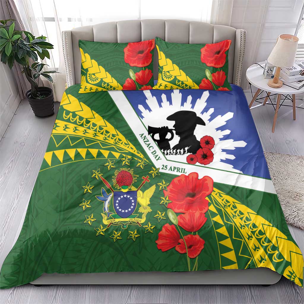 Cook Islands ANZAC Day Bedding Set Last Post Lest We Forget LT14 - Polynesian Pride