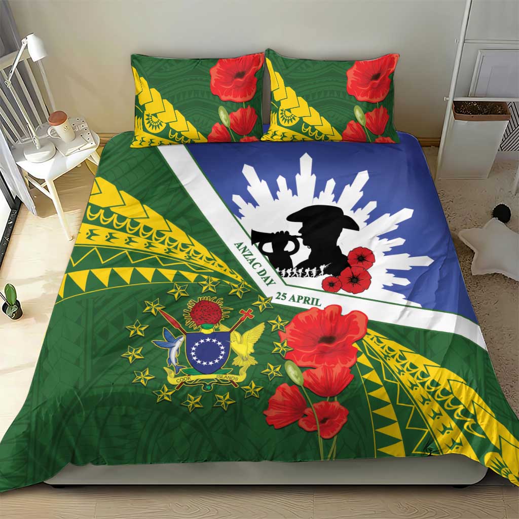 Cook Islands ANZAC Day Bedding Set Last Post Lest We Forget LT14 - Polynesian Pride