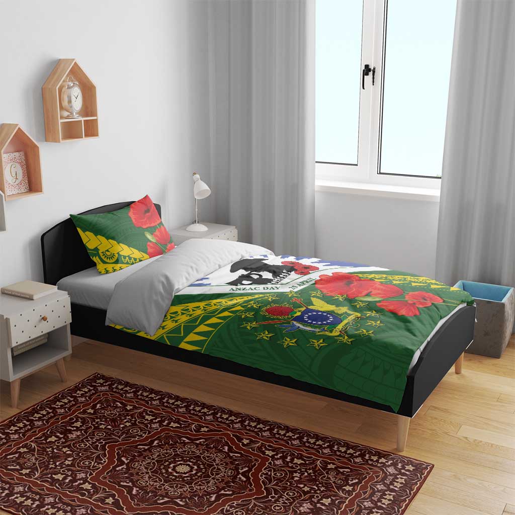 Cook Islands ANZAC Day Bedding Set Last Post Lest We Forget LT14 - Polynesian Pride