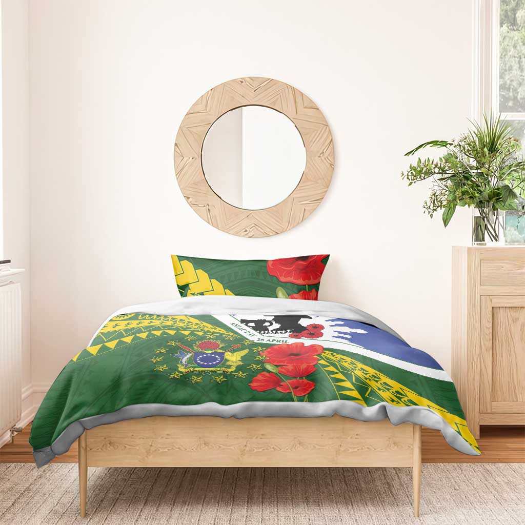 Cook Islands ANZAC Day Bedding Set Last Post Lest We Forget LT14 - Polynesian Pride