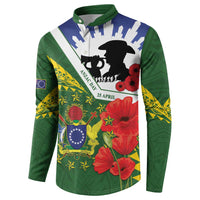 Cook Islands ANZAC Day Button Sweatshirt Last Post Lest We Forget