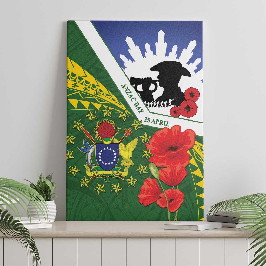 Cook Islands ANZAC Day Canvas Wall Art Last Post Lest We Forget