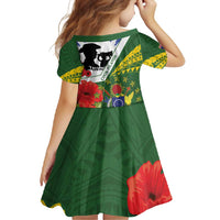 Cook Islands ANZAC Day Family Matching Long Sleeve Bodycon Dress and Hawaiian Shirt Last Post Lest We Forget