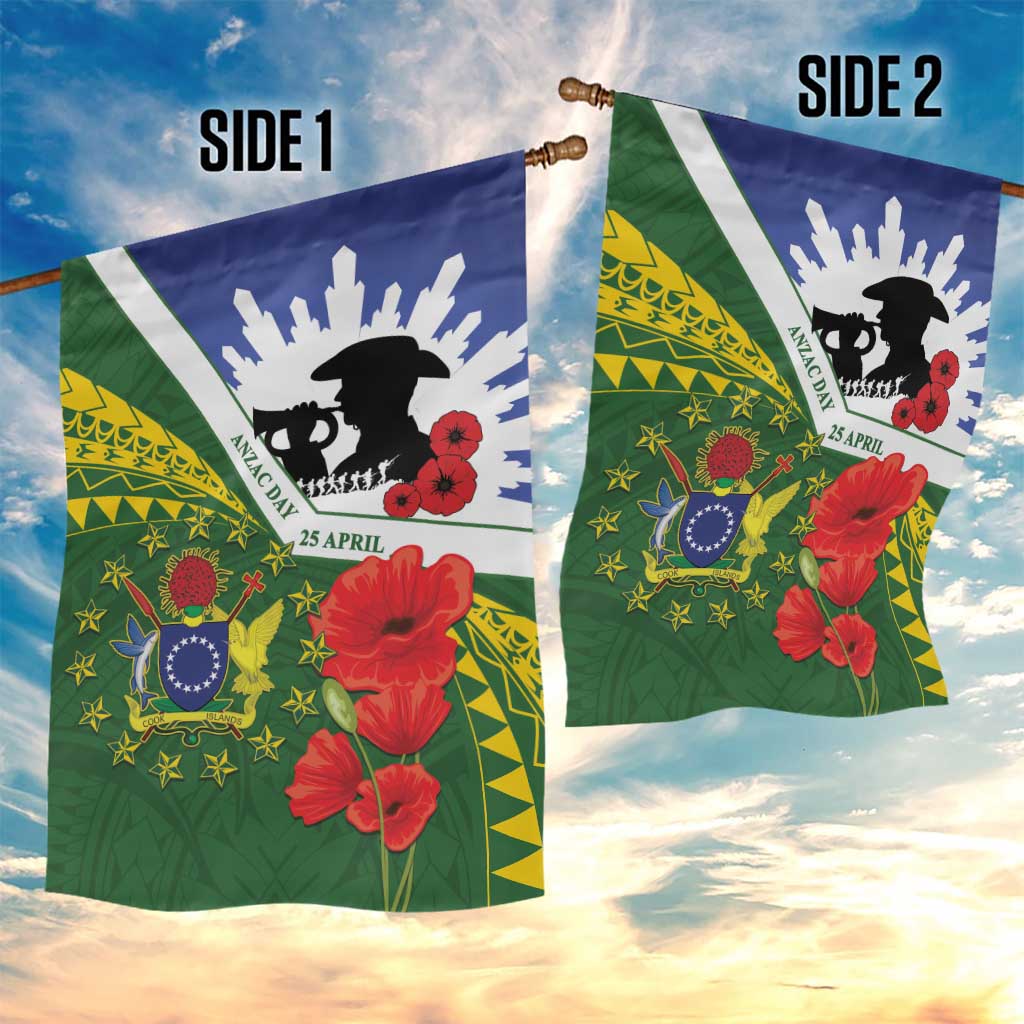 Cook Islands ANZAC Day Garden Flag Last Post Lest We Forget