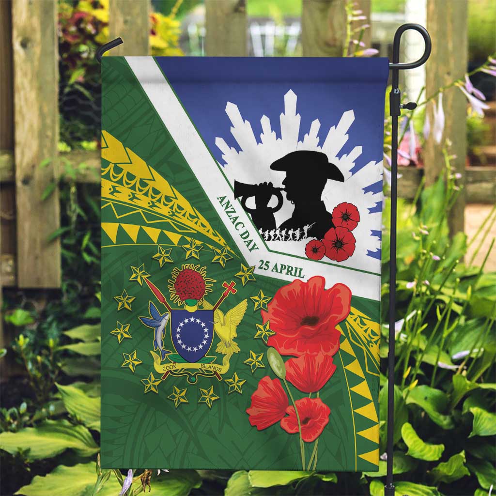 Cook Islands ANZAC Day Garden Flag Last Post Lest We Forget