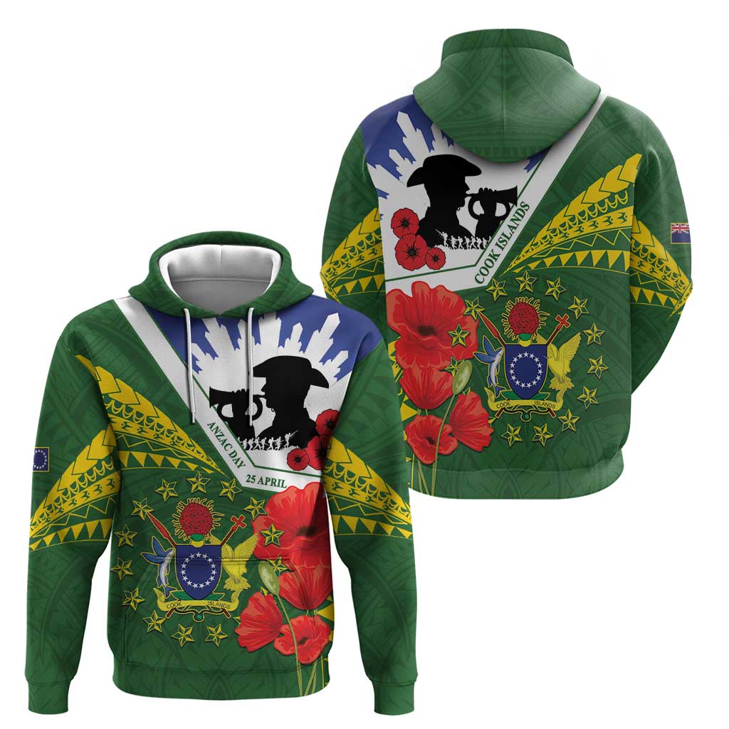 Cook Islands ANZAC Day Hoodie Last Post Lest We Forget LT14 - Polynesian Pride