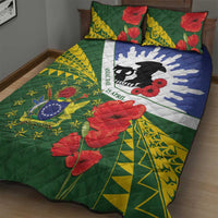 Cook Islands ANZAC Day Quilt Bed Set Last Post Lest We Forget