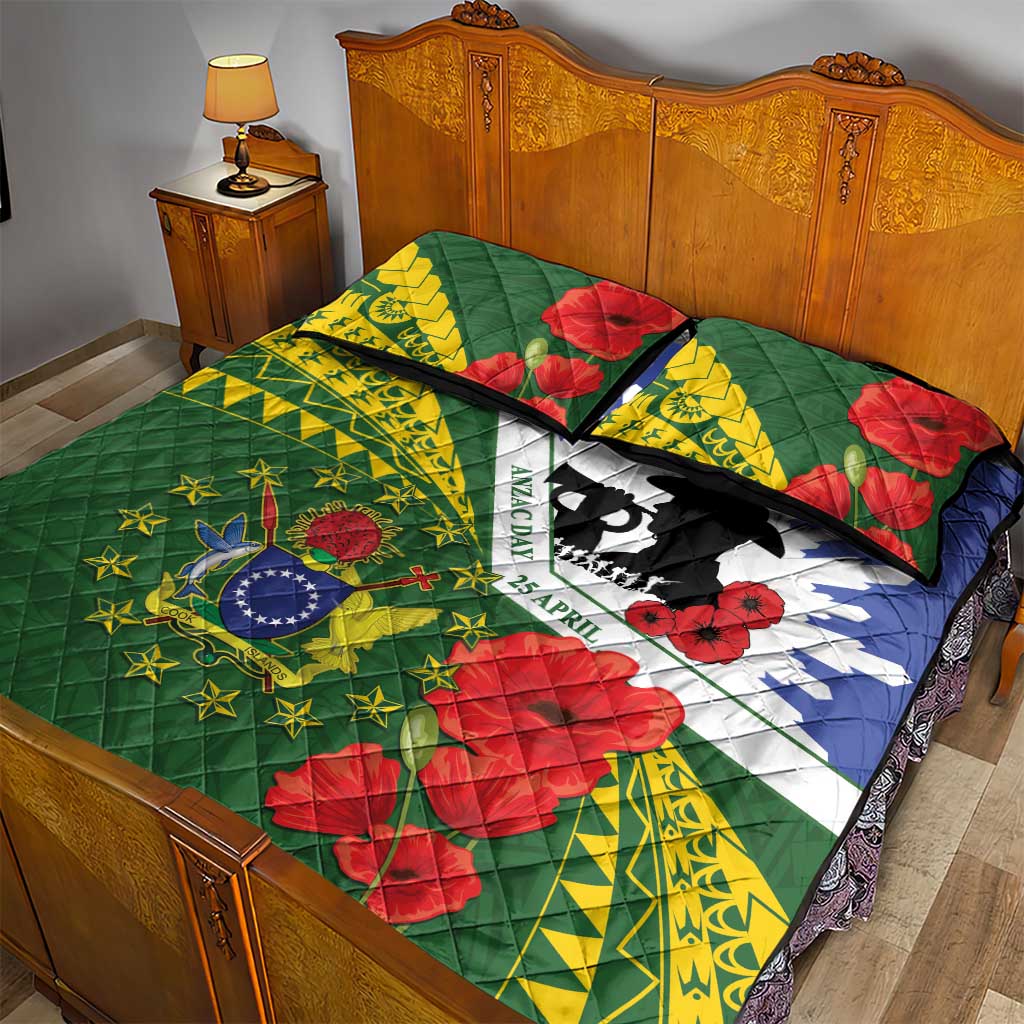 Cook Islands ANZAC Day Quilt Bed Set Last Post Lest We Forget