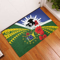 Cook Islands ANZAC Day Rubber Doormat Last Post Lest We Forget