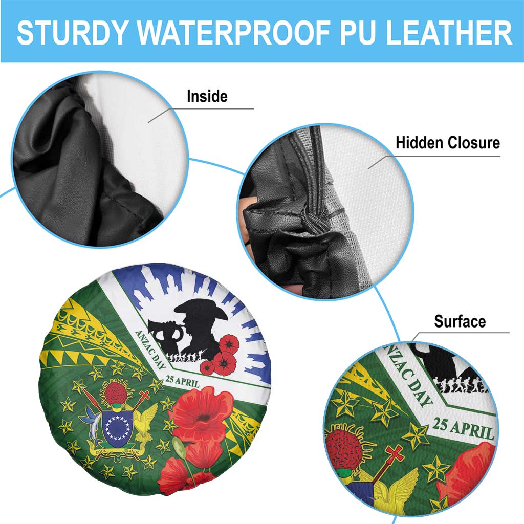 Cook Islands ANZAC Day Spare Tire Cover Last Post Lest We Forget